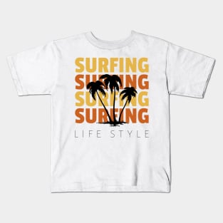 Surfing By Lamaj Kids T-Shirt
